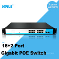 Convertidor de medios Gigabit poe 2 Gigabit puerto de conmutación poe switch 16 puerto